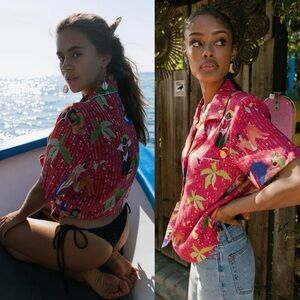 Ana Leovy x Tombolo Red Hawaiian Shirt (The White Lotus) XS